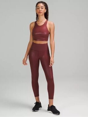 ❤️Lululemon Red Foil Shimmer Leggings ❤️